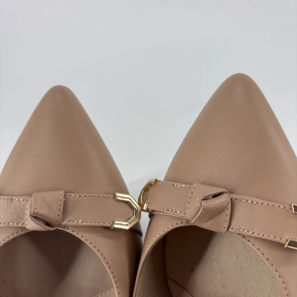 Cole Haan Menlo Skimmer Women's 10.5B Nude Pointed Toe Slingback Flats